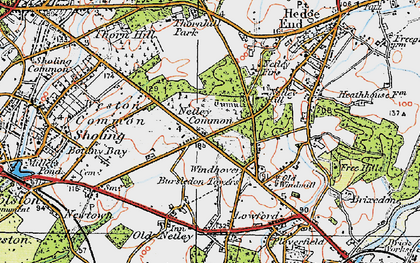 Old map of Hightown in 1919
