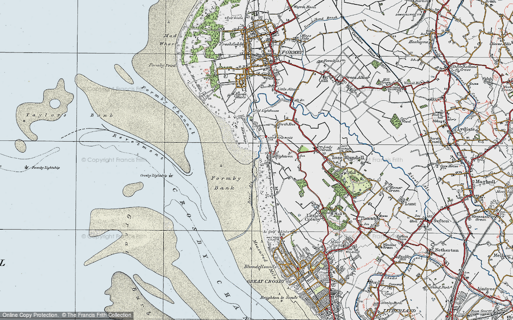 Old Map of Hightown, 1923 in 1923