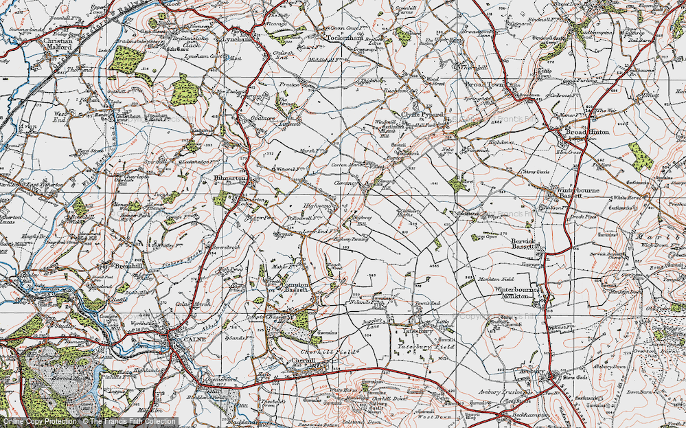 Old Map of Highway, 1919 in 1919