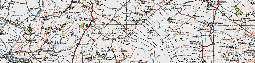 Old map of Highway in 1919