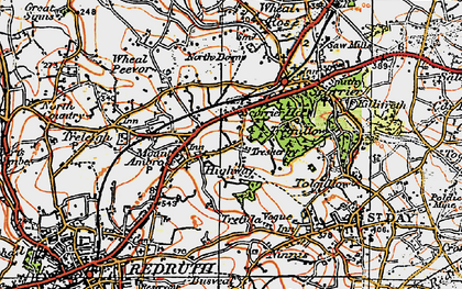 Old map of Highway in 1919
