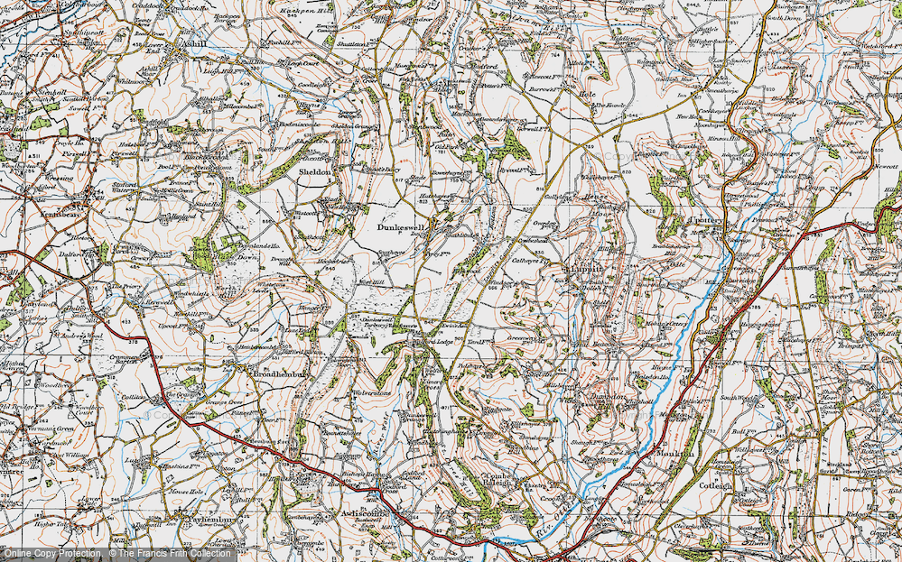 Old Map of Highwood, 1919 in 1919