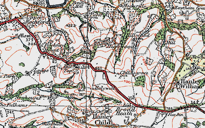 Old map of Bonfire Hill in 1920