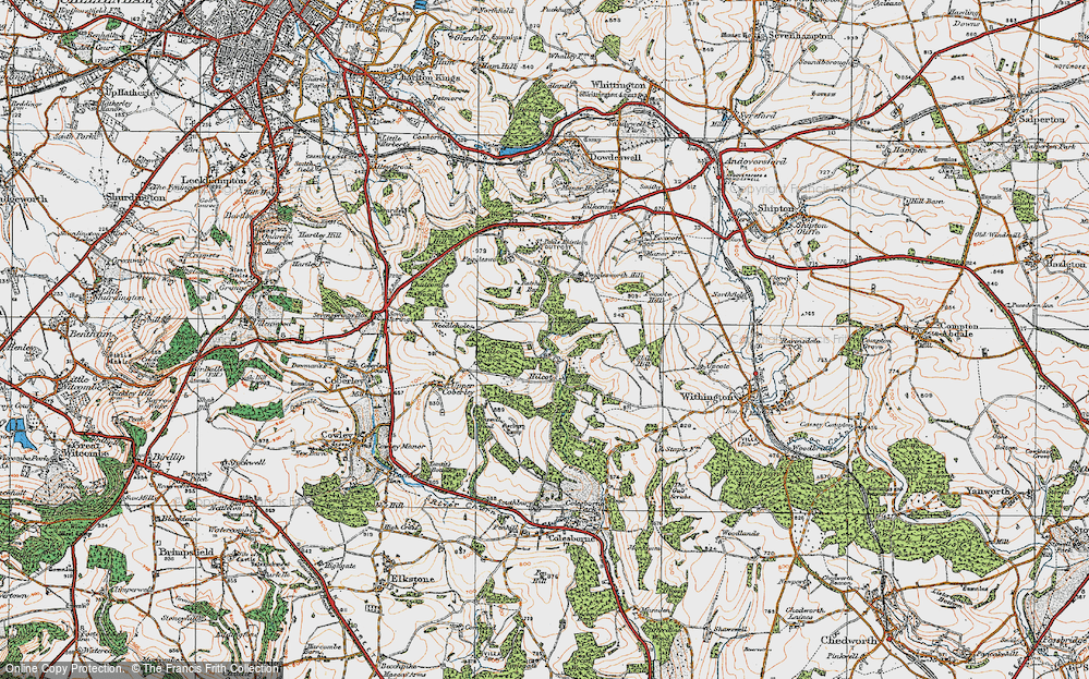 Old Map of Hilcot, 1919 in 1919