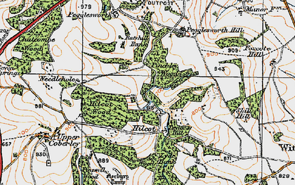 Old map of Hilcot in 1919