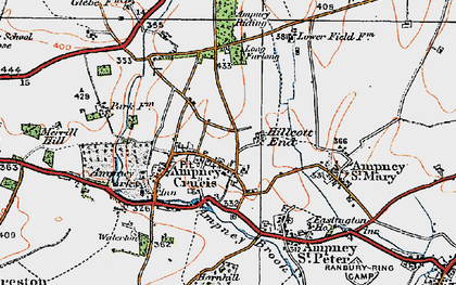 Old map of Ampney Riding in 1919