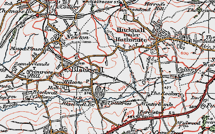 Old map of Hilcote in 1923
