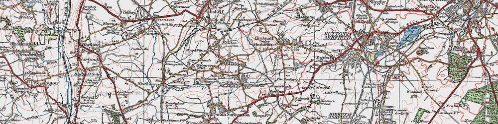 Old map of Hilcote in 1923