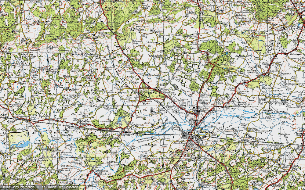 Old Map of Hildenborough, 1920 in 1920