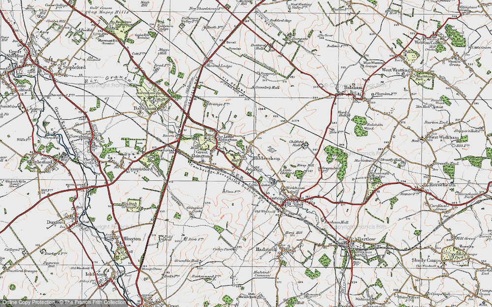 Old Map of Hildersham, 1920 in 1920