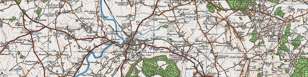 Old map of Hildersley in 1919