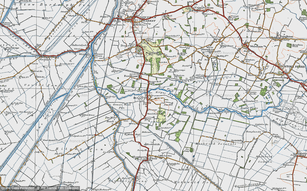 Old Map of Hilgay, 1922 in 1922