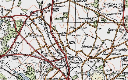 Old map of Hill in 1921