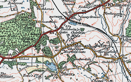 Old map of Whitmore Wood in 1921