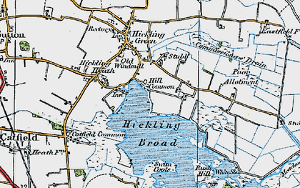 Old map of Hill Common in 1922