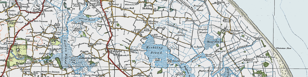 Old map of Hill Common in 1922