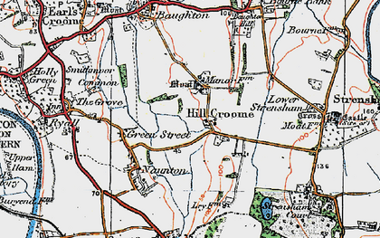 Old map of Hill Croome in 1920