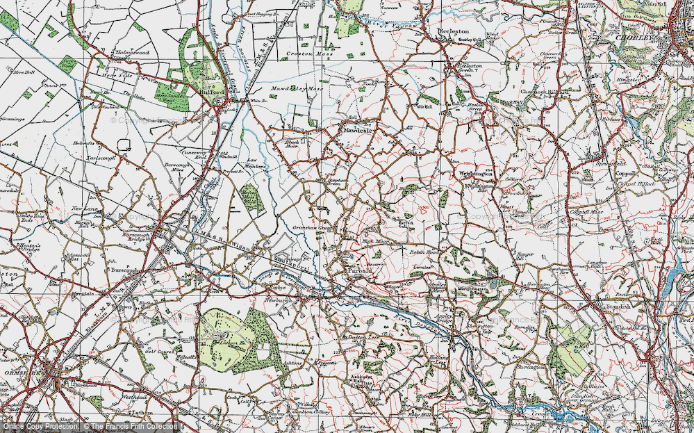 Old Map of Hill Dale, 1923 in 1923