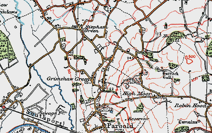 Old map of Hill Dale in 1923