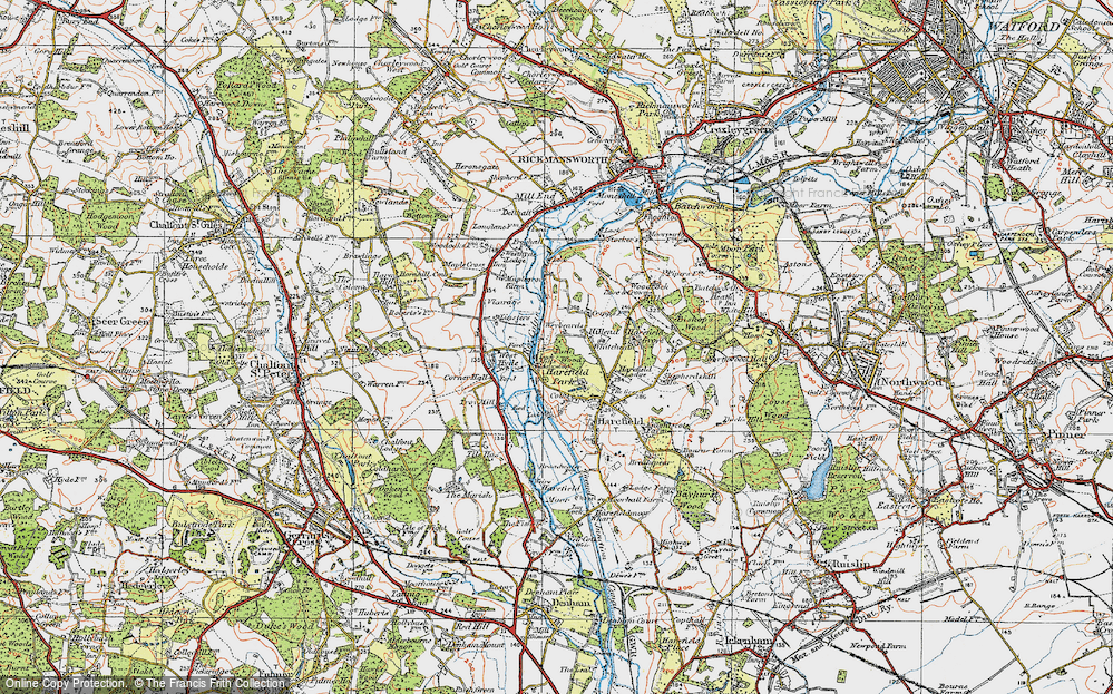 Old Map of Hill End, 1920 in 1920