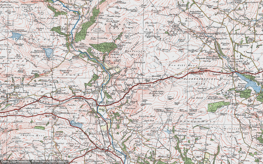Old Map of Hill End, 1925 in 1925