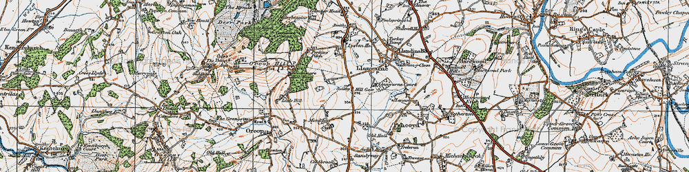 Old map of Hill Gate in 1919