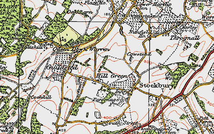 Old map of Hill Green in 1921