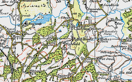 Old map of Hill Hoath in 1920