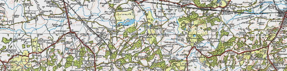 Old map of Hill Hoath in 1920