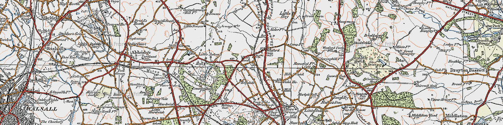 Old map of Hill Hook in 1921