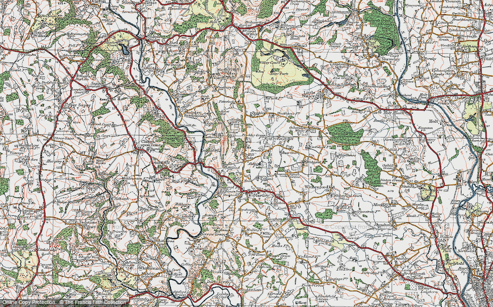 Old Map of Hill Side, 1920 in 1920