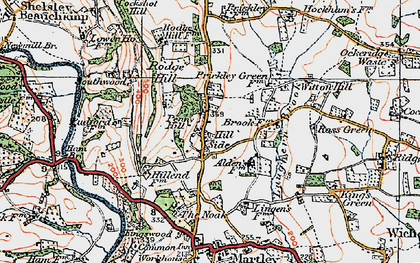 Old map of Hill Side in 1920