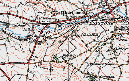 Old map of Brock Holes in 1924