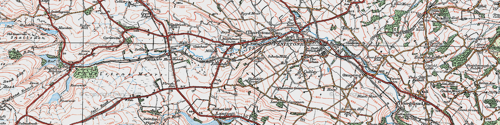 Old map of Brock Holes in 1924
