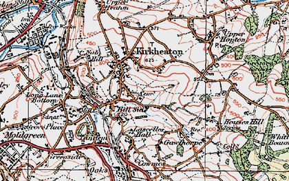 Old map of Hill Side in 1925