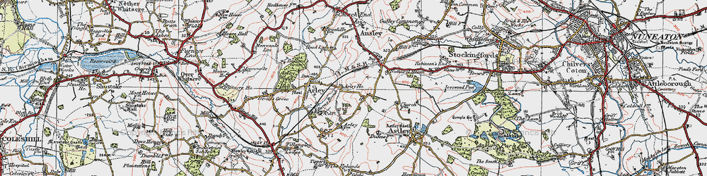 Old map of Hill Top in 1920
