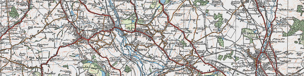 Old map of Hill Top in 1921