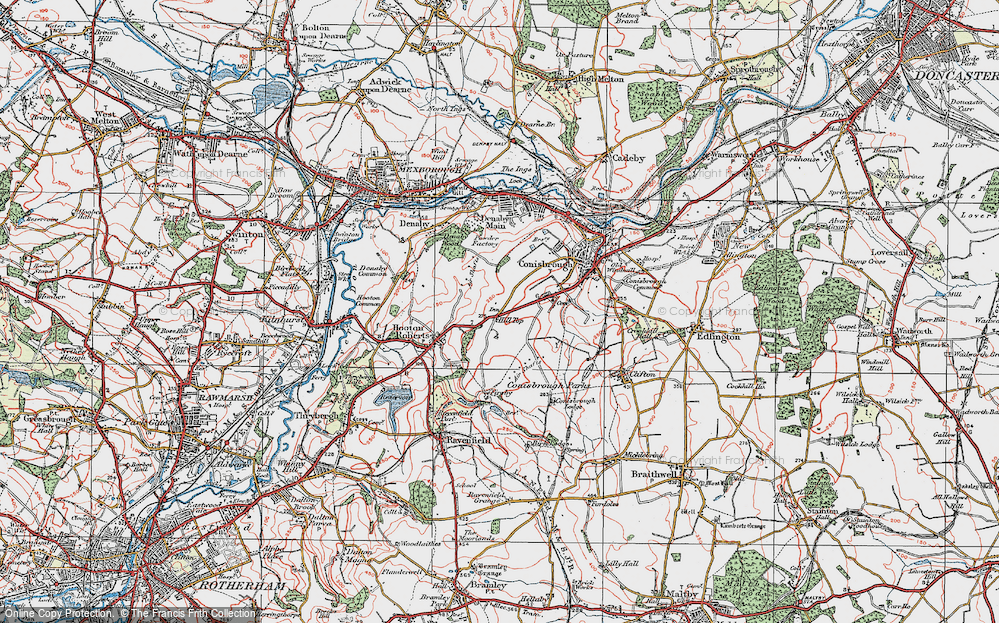 Old Map of Hill Top, 1923 in 1923