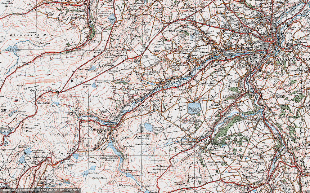 Old Map of Hill Top, 1924 in 1924