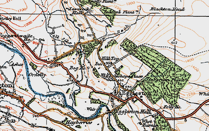 Old map of Blackton Head in 1925