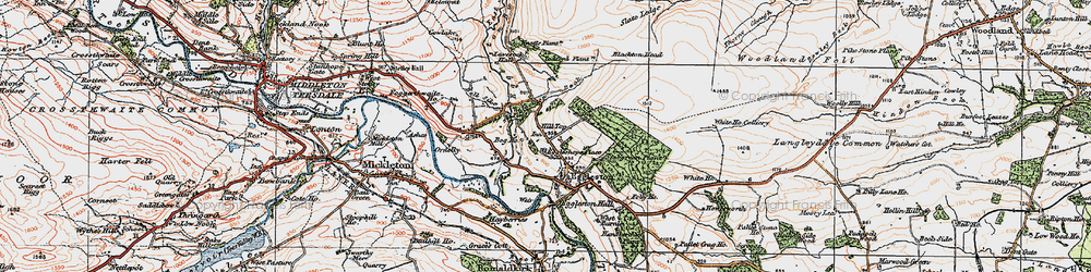 Old map of Blackton Beck in 1925