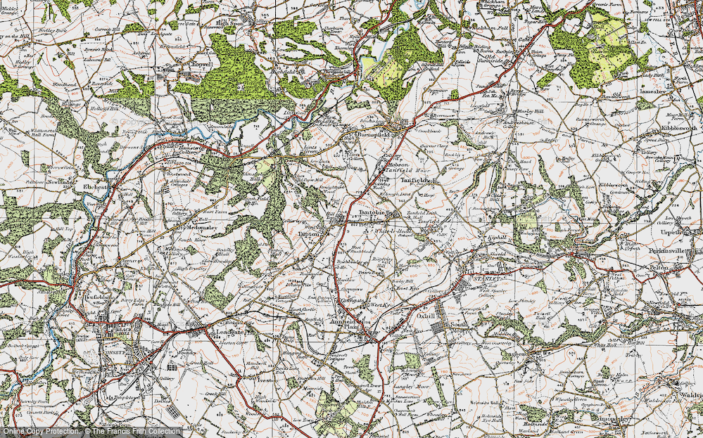 Old Map of Hill Top, 1925 in 1925