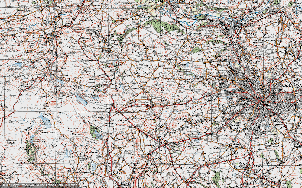 Old Map of Hill Top, 1925 in 1925
