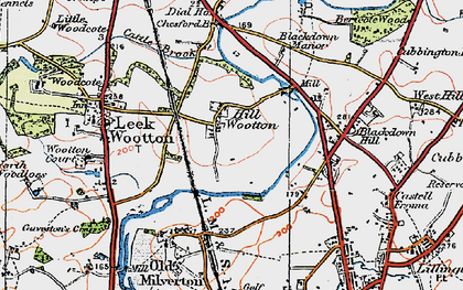 Old map of Hill Wootton in 1919