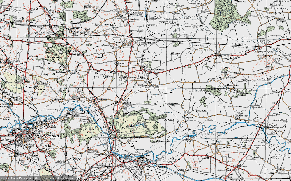 Old Map of Hillam, 1924 in 1924