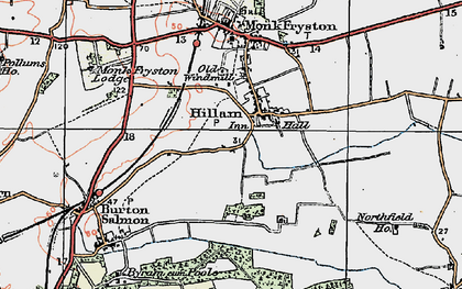 Old map of Hillam in 1924
