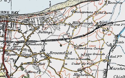 Old map of Hillborough in 1920