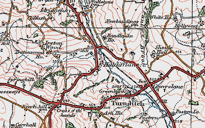 Old map of Hillclifflane in 1921