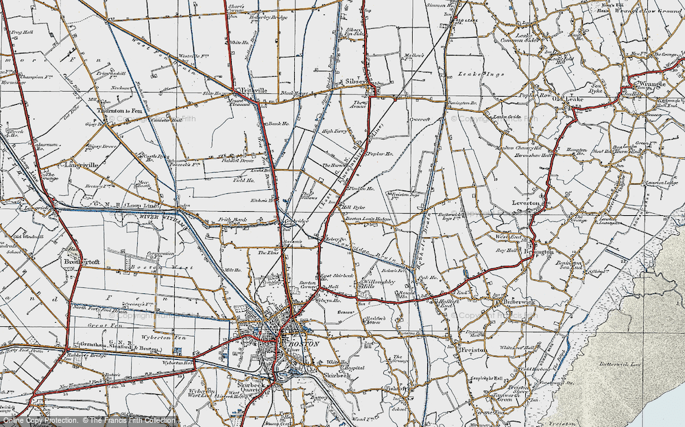 Old Map of Hilldyke, 1922 in 1922