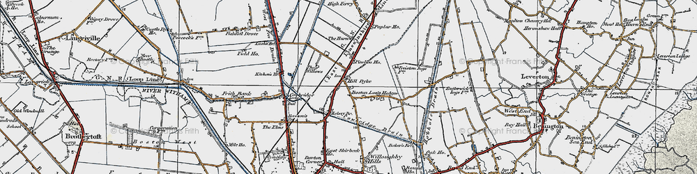 Old map of Hilldyke in 1922
